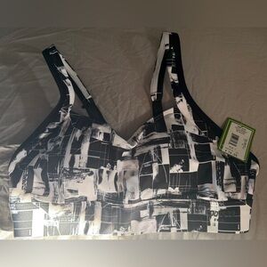 Nwt Roots size 12 Abstract Women's Sports bikini top